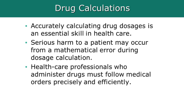 Pharmacology - Drug Dosage Calculation Unit Test # 2 - Version C ...